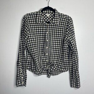 J. Crew Factory Monochrome Checkered Button Down Shirt